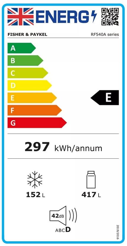 569L French Door Freestanding Fridge Freezer, Stainless Steel, Frost Free, E Energy Rating