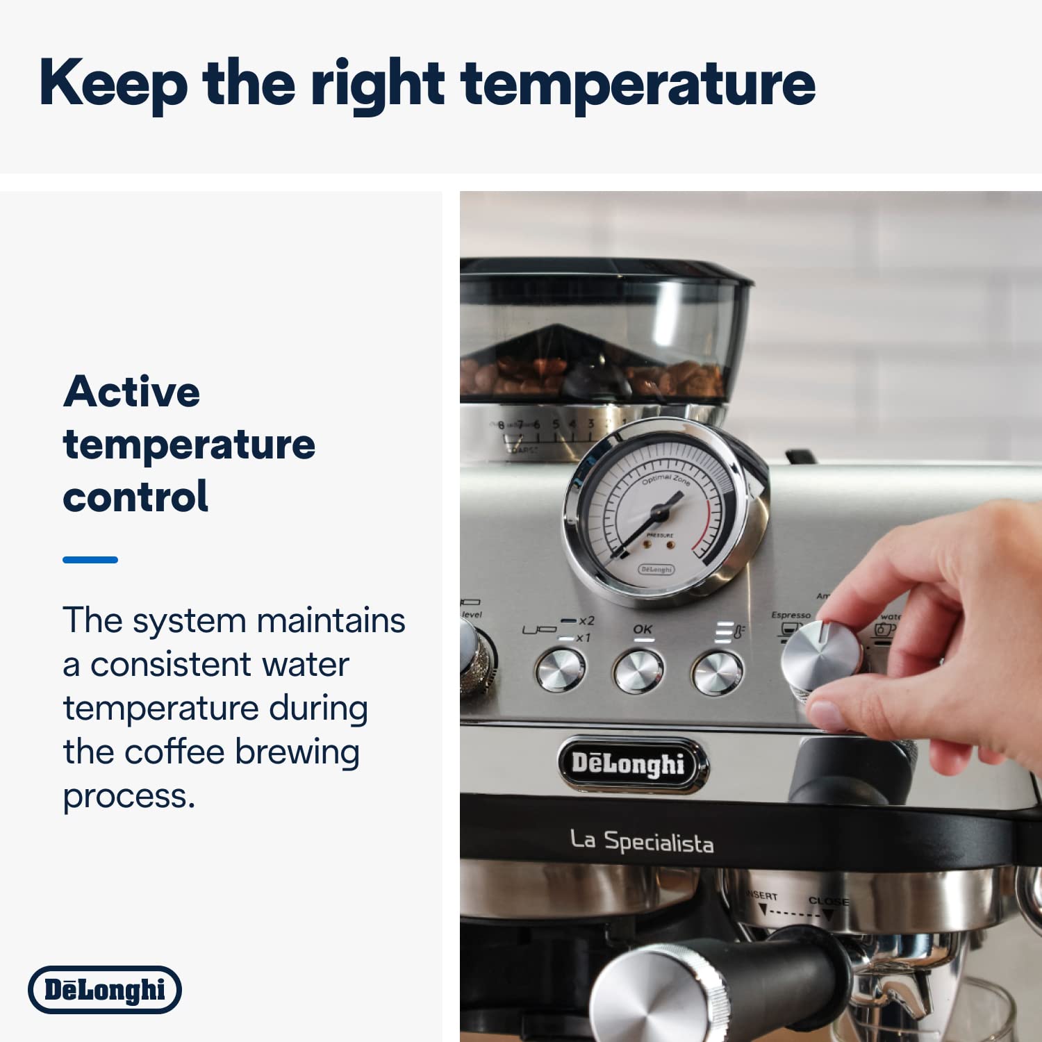 De'Longhi La Specialista Metal Barista Pump Espresso Machine, Bean to Cup Coffee